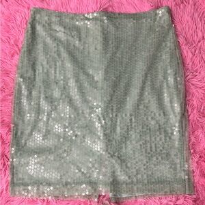 Calvin Klein sz 4P light mint green sequin skirt with back zipper